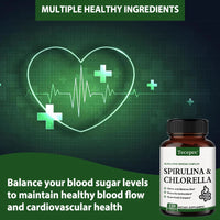 Tecepec Spirulina Chlorella Supplement - Supports Liver, Kidney and Intestinal Detoxification, Energy, Digestion, Antioxidant