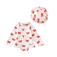 Baby Girls  Swimsuit with Sun Hat Set Floral Print Ruffle Sleeve Zip Up Rash Guard Swimwear Beachwear for Toddler Girls