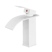 Black Waterfall Basin Sink Faucet Tall Bathroom Mixer Tap Wide Spout Vessel Sink Fauet Hot Cold Water Tap