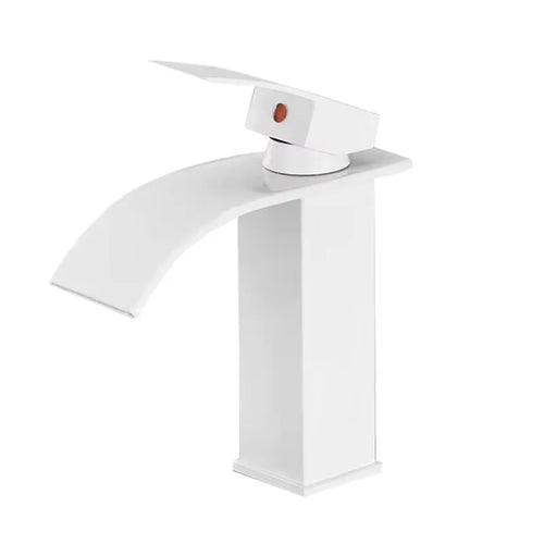 Black Waterfall Basin Sink Faucet Tall Bathroom Mixer Tap Wide Spout Vessel Sink Fauet Hot Cold Water Tap