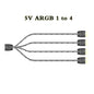 COOLMOON AR-1 RGB Controller Cable 5V 3 Pin 3pin to SATA ARGB Mini Controller HUB Adapter for PC Fan Cooling Fan Light Strip