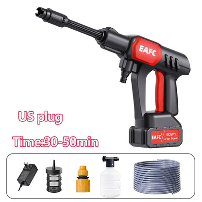 100Bar Wireless High Pressure Car Wash Gun Washer Supplies Foam Generator Water Gun Spray Cleaner Car Wash for Auto Home Cleanin