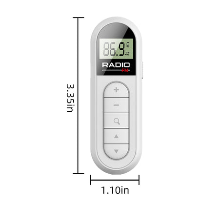 FM Radio Backlight LCD Display Mini Pocket Clip Radio with 3.5mm Headphones Personal Walkman Radio Receiver for Walk Camping
