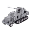 WWII Military US German Armored Vehicle MOC Building Blocks Soldiers Figure Tank Gun Carriage Medical Truck Transport Toys K033