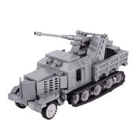 WWII Military US German Armored Vehicle MOC Building Blocks Soldiers Figure Tank Gun Carriage Medical Truck Transport Toys K033