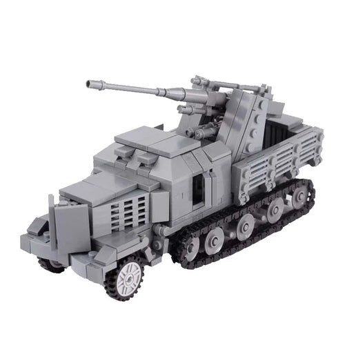 WWII Military US German Armored Vehicle MOC Building Blocks Soldiers Figure Tank Gun Carriage Medical Truck Transport Toys K033