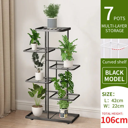 Plant Stand Flower Stand 4/6/8 Tier Flower Pot Shelf Balcony Indoor Multi-layer Storage Rack Succulent Plant Flower Rack