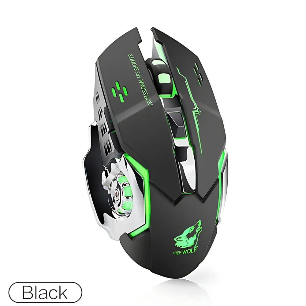 STONEGO 2.4G Wireless Bluetooth Mouse USB Computer Game Mouse with Receiver LED Colorful Changing Optical Silent Ergonomic