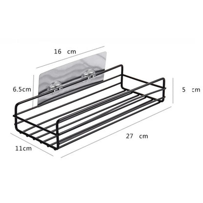 1/2PCS Bathroom Shelf Shower Wall Mount Shampoo Storage Holder With Suction Cup No Drilling Kitchen Storage Bathroom Accessories