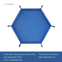 1pc Hexagonal Dice Tray and Miscellaneous Storage Box Board Game Dice Tray Accessories Leather Dice Tower EzBuyCo