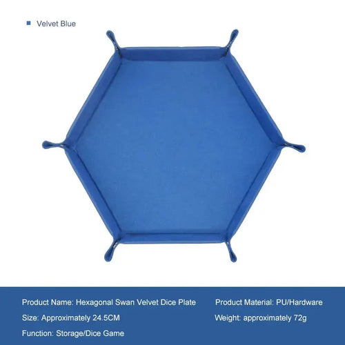 1pc Hexagonal Dice Tray and Miscellaneous Storage Box Board Game Dice Tray Accessories Leather Dice Tower EzBuyCo