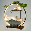 Tabletop Fountain with LED Lights Indoor Rockery Waterfall for Mist Effect Home Office Decor
