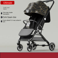 Two-way Baby Stroller can Sit or Lie Down Newborn Baby Stroller Simple Folding Ultra-lightweight Shock-absorbing Wheels