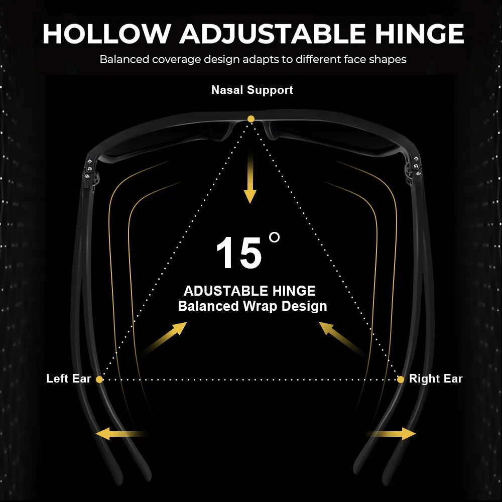 AOFLY Polarized Sunglasses for Men UV400 Protection Lightweight Frame Driving Fishing Golf Square Fashion Sun Glasses Women