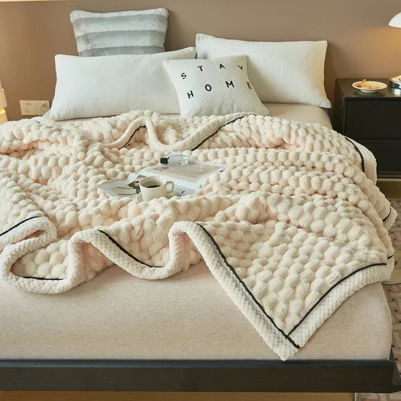 Turtle Velvet Autumn Warm Blankets for Bed Soft Fluffy Comfortable Coral Velvet Throw Blanket Sofa Single Double Blanket Warmth