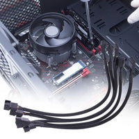 5-15PCS 4 Pin PWM Connector Case Fan Extension Power Cable 26cm for Compure CPU Cooling System for Computer Connector Case Fan