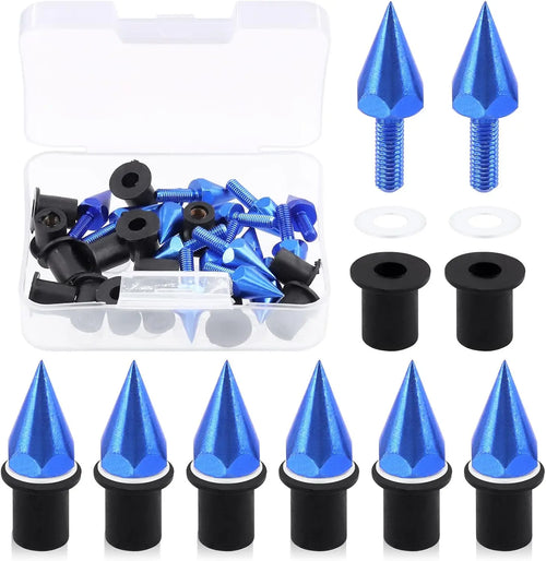 Windshield Wind Screen Spike Bolts M5 Screws Nuts Motorcycle Modification AccessoriesBlue Car Accessories