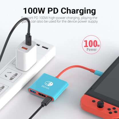 3 in 1 USB C Hub 8K@60Hz DisplayPort Switch Dock for MacBook Pro Air