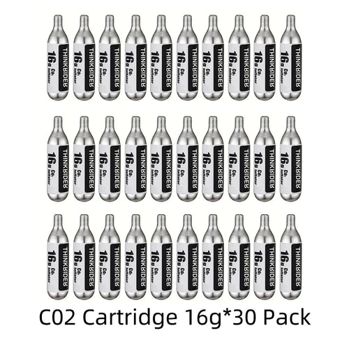 ThinkRider 16g Threaded CO2 Cartridges or CO2 Inflator for Bike Tires - Cartridge for CO2 Inflator with Threaded Connection EzBuyCo