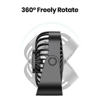 Portable USB Fan - 4 Inch Mini Desk Fan with 3 Speeds & 360° Adjustment