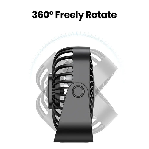 Portable USB Fan - 4 Inch Mini Desk Fan with 3 Speeds & 360° Adjustment