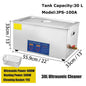 VEVOR Ultrasonic Cleaner 2L 3L 6L 10L 15L 22L 30L Digital Timer Stainless Steel Bath Jewelry Glasses Watch Cleaning Machine