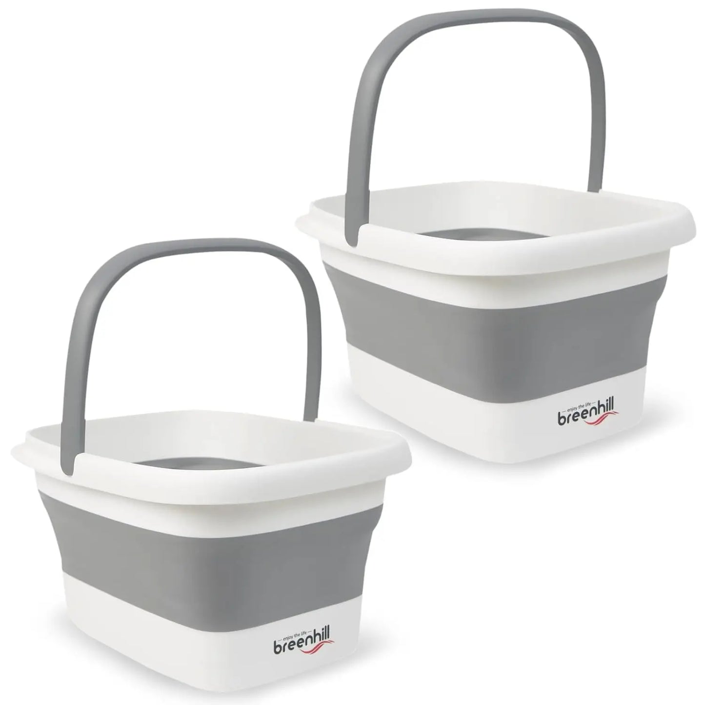 2 Pack Foldable Foot Bath Basin, Collapsible Foot Soak Tub, Multifunction Plastic Basin with Handles,Foot Tub for Soaking Feet
