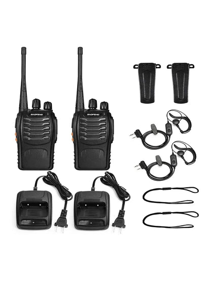 Baofeng Official Store 2Pcs BF 888S Walkie Talkie UHF 400 470MHz Long Range Two Way Ham Radios Transceiver for Hunting Hotel