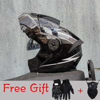 ORZ-161 Modular Filp up Motorcycle Helmet Full Face Racing Helmet Dual Visors DOT Approved motosiklet kaskı
