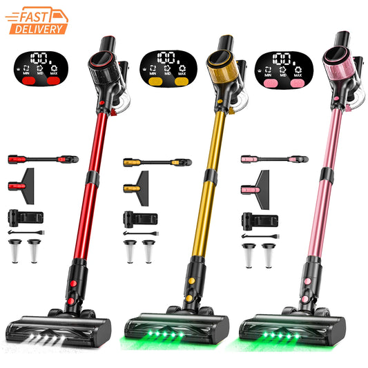 A27 30Kpa 350W Handheld Cordless Vacuum Cleaner Powerful Suction Stick Vacuum 1.5L Dust Cup for Pet Hair/Carpet/Hard Floor