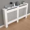 Wood Radiator Cover Cabinet White Horizontal Slat Heater Covers Modern Tall Radiator Shelf
