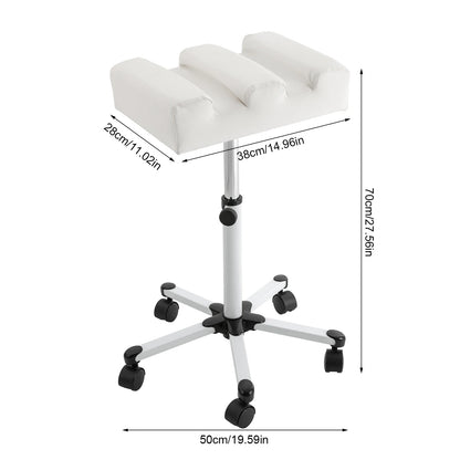 Modern Pedicure Stool for Beauty Salons and Spas with Adjustable Height, Anti-Slip Knob, and Easy-Move Wheels for Convenient