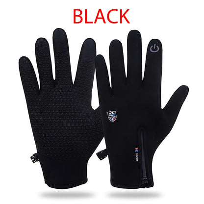 Winter Warm Motorcycle Gloves With Wrist Support Touch Screen Cycling Gloves Outdoor Sport Anti-slip Windproof Full Finger Glove