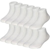 6 Pairs of White, Breathable Sports and Leisure Cotton Socks for Men's Sizes 36 - 42