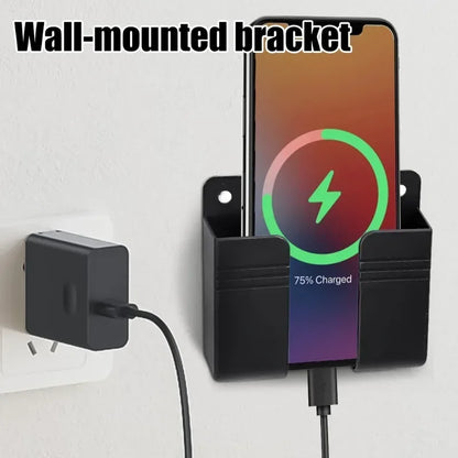 4-1Pcs Multifunction Wall Mounted Organizer Storage Box Punch Free for Remote Control Mobile Phone Plugs Cable Charging Holder