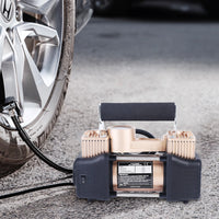 In-Car Portable Car Dual Air Pump 12V 150PSI Electric Tire Inflator Pump Motorcycle Bike Ball Blast Inflatable Car Compressor