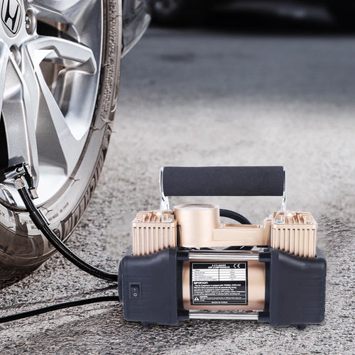 In-Car Portable Car Dual Air Pump 12V 150PSI Electric Tire Inflator Pump Motorcycle Bike Ball Blast Inflatable Car Compressor