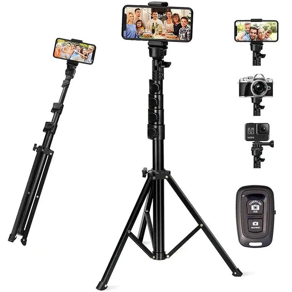 WEFOR Phone Tripod and Selfie Stick with Remote, perfect for iPhone, travel-friendly, professional photography gear.