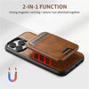EUCAGR Magsafe Magnetic 2 In 1 Detachable Wallet Leather Case For iPhone 12 13 14 15 16 Pro Max Plus Shockproof Holder Cover