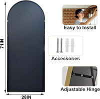 26x71 Inch Full Length Mirror - Aluminum Alloy Frame, Extra Large Floor Mirror
