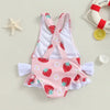 Toddler Girl s Floral Print Swimsuit with 3D Bow Detail Round Neck Sleeveless Design and Frill Trim - Cute Summer Swimwear