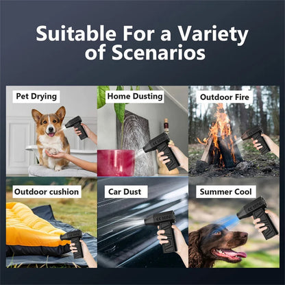 130000RPM Mini Turbo Jet Fan Electric Air Duster Adjustable wind speed Portable Turbo Violent Blower Rechargeable  Car Cleaning