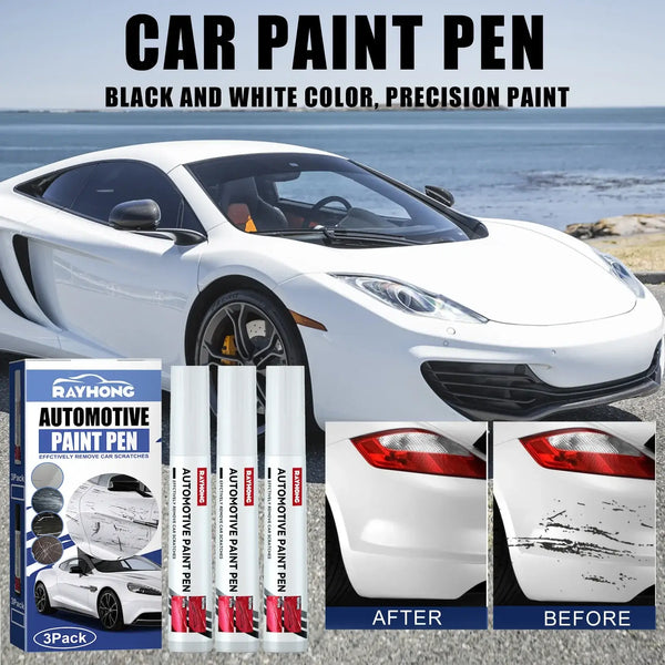 RAYHONG 3pcs Paint For Cars Paint Scratch Repair Waterproof Auto Scratch Remover Pen Black/White Car Paint Pen