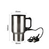 12V 24V Electric Heating Car Kettle Camping Travel Kettle Water Coffee Milk Thermal Mug 750/450ML Heating Cup Stainless Steel