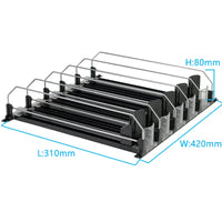 Canned Beverage Push Rack Drink Organizer Dispenser Spring Push Adjustable Storage Shelf E-shaped Glide Kitchen Fridge