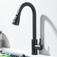Kitchen Faucet Brushed Nickel Hot and Cold Water Faucet Kitchen Sink Faucet Pull-out Sprayer For Kitchen Sink Faucet