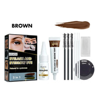 Eyelash Eyebrow Dye Tint Kit Eyebrow Cream Semi Permanent Black Brown Coffee Tattoo Tint Waterproof Lasting Makeup Cosmetics