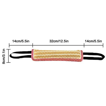 Dog Tug Toy Pet Bite Jute Tug Pillow With 2 Rope Handles Medium Large Dogs Training Toys for Malinois Pet Interative toy