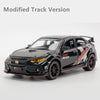 1:32 HONDA CIVIC TYPE R Alloy Sports Car Model Diecasts & Toy Vehicles Metal Car Model Sound and Light Collection Kids Toy Gift