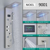 LED Shower Panel Tower System Rain Waterfall Shower Column Hydroelectricity LCD Display With Massage Body Spa Bath Shower Faucet